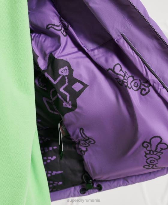 Superdry jachetă puf yama-no-kami îmbrăcăminte Violet bărbați JX0Z4629