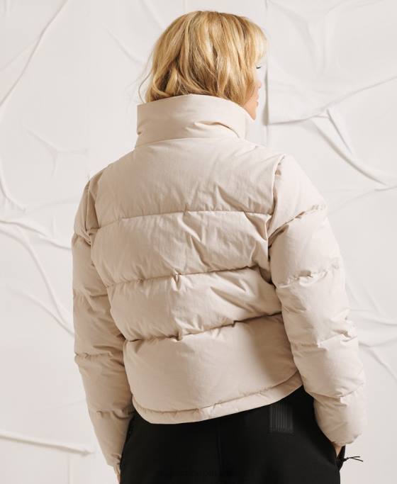 Superdry jachetă puf yama-no-kami îmbrăcăminte gri deschis femei JX0Z5730