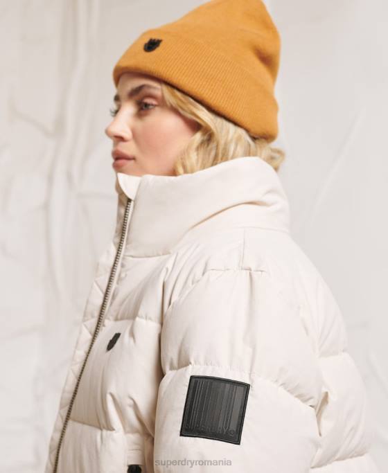 Superdry jachetă puf yama-no-kami îmbrăcăminte gri deschis femei JX0Z5730