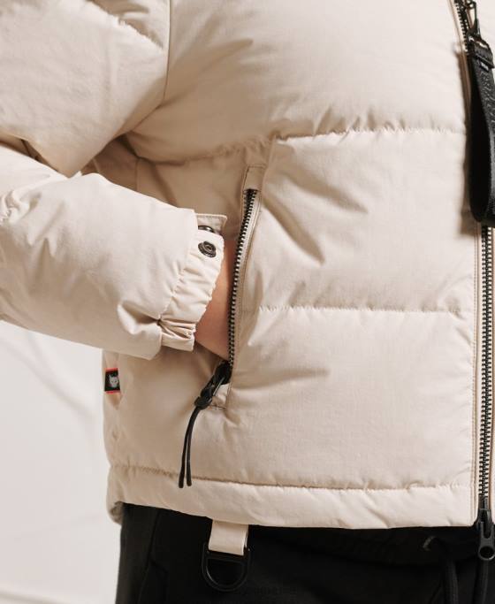 Superdry jachetă puf yama-no-kami îmbrăcăminte gri deschis femei JX0Z5730