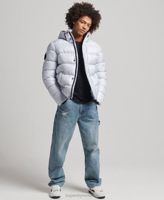 Superdry jachetă puff de lux xpd sports îmbrăcăminte albastru deschis bărbați JX0Z4579