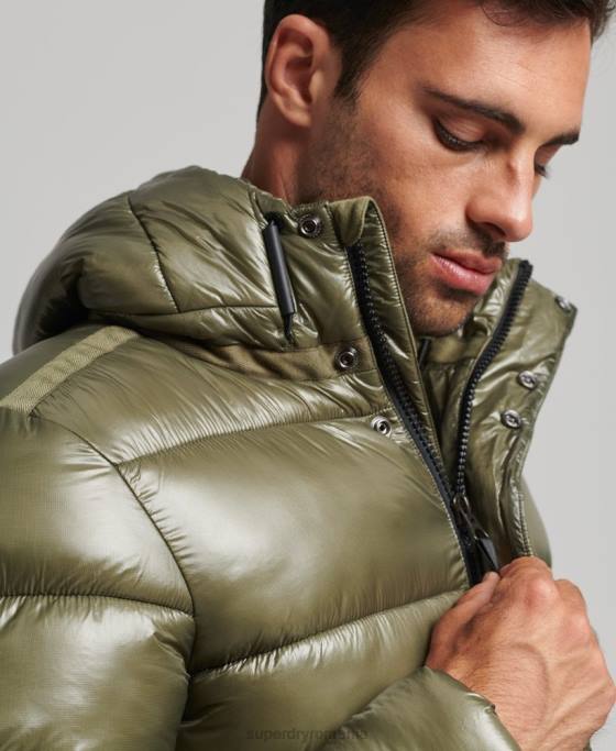 Superdry jachetă puff de lux xpd sports îmbrăcăminte verde bărbați JX0Z4648
