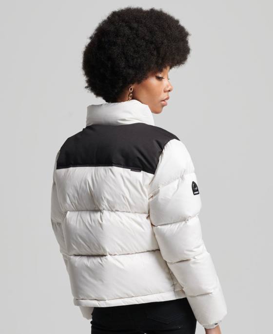 Superdry jachetă puffer cod sport îmbrăcăminte alb femei JX0Z5579