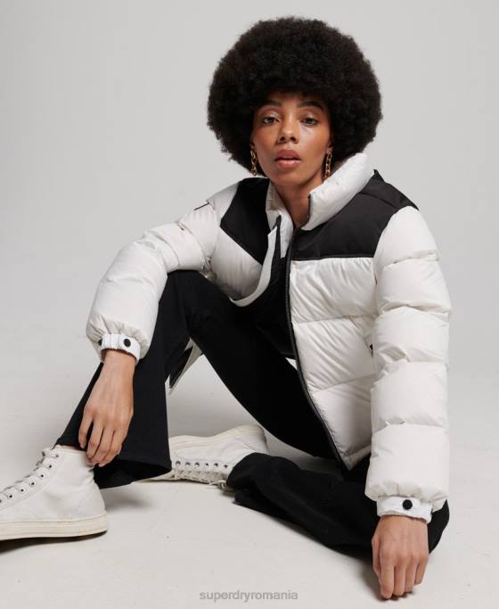 Superdry jachetă puffer cod sport îmbrăcăminte alb femei JX0Z5579