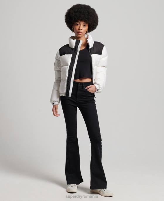 Superdry jachetă puffer cod sport îmbrăcăminte alb femei JX0Z5579
