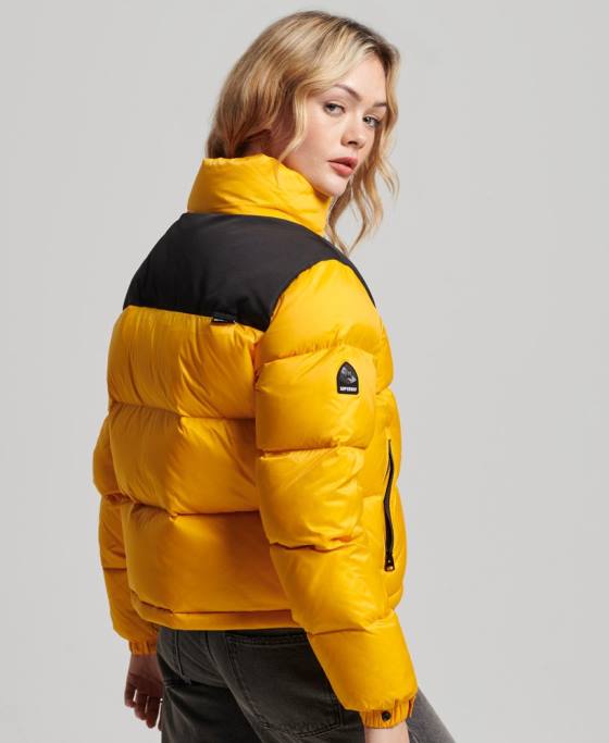 Superdry jachetă puffer cod sport îmbrăcăminte galben femei JX0Z5511