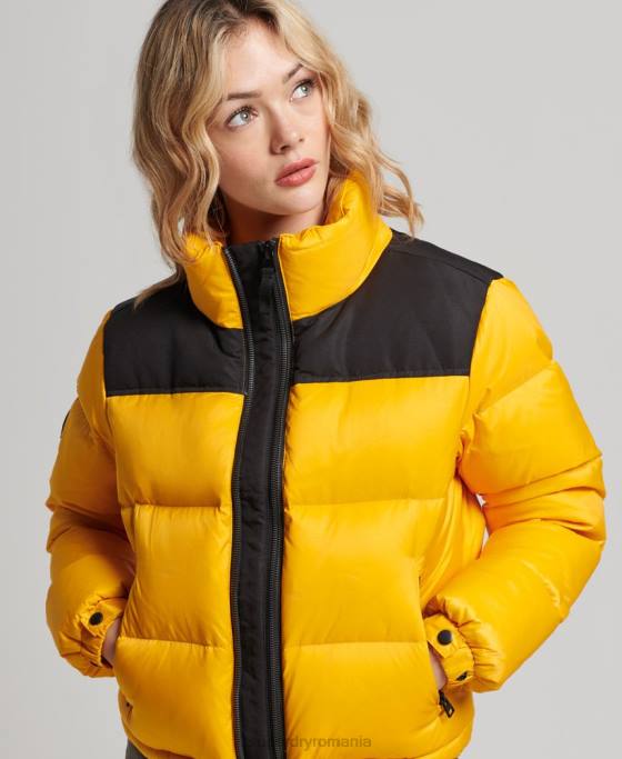 Superdry jachetă puffer cod sport îmbrăcăminte galben femei JX0Z5511