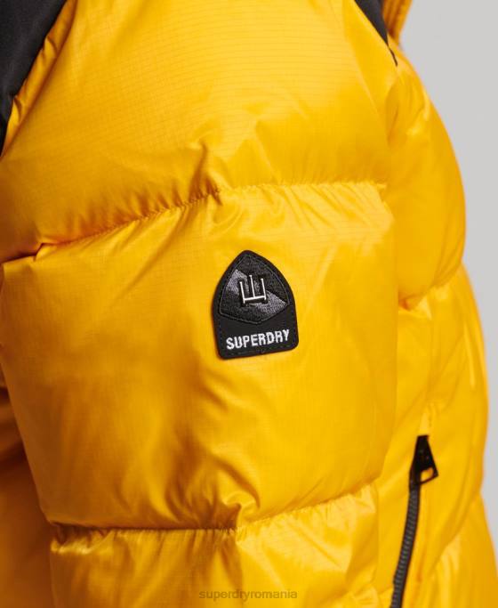 Superdry jachetă puffer cod sport îmbrăcăminte galben femei JX0Z5511