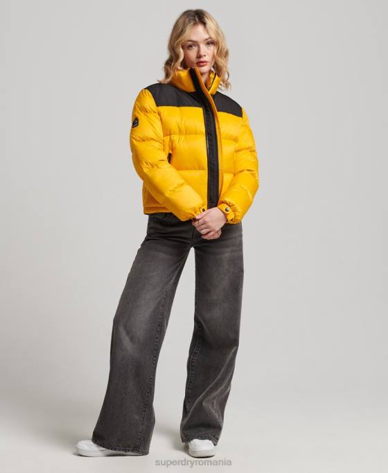 Superdry jachetă puffer cod sport îmbrăcăminte galben femei JX0Z5511