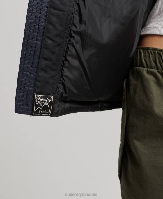 Superdry jachetă puffer cod sport îmbrăcăminte marina femei JX0Z5507