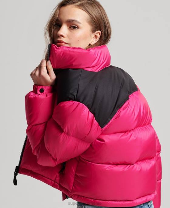 Superdry jachetă puffer cod sport îmbrăcăminte roz femei JX0Z5491