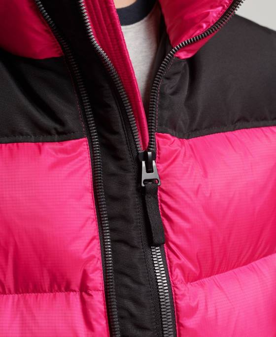 Superdry jachetă puffer cod sport îmbrăcăminte roz femei JX0Z5491