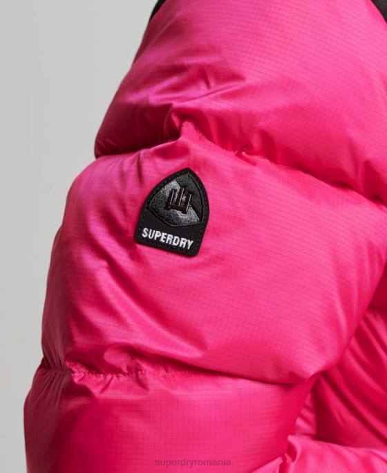 Superdry jachetă puffer cod sport îmbrăcăminte roz femei JX0Z5491