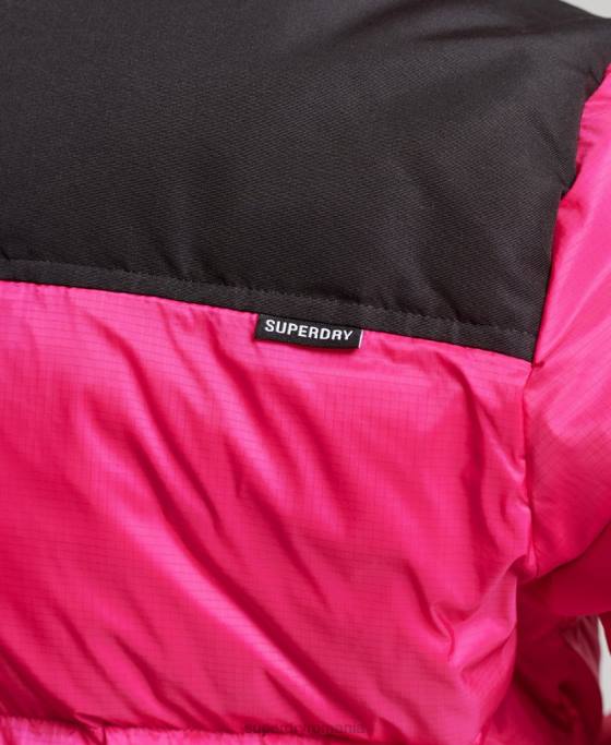 Superdry jachetă puffer cod sport îmbrăcăminte roz femei JX0Z5491