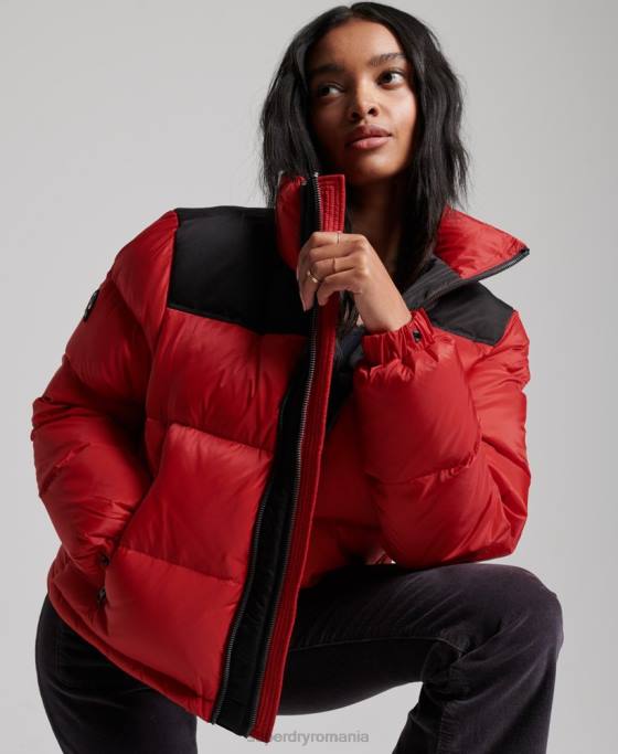 Superdry jachetă puffer cod sport îmbrăcăminte roșu femei JX0Z5524
