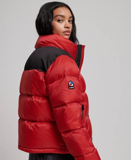 Superdry jachetă puffer cod sport îmbrăcăminte roșu femei JX0Z5524