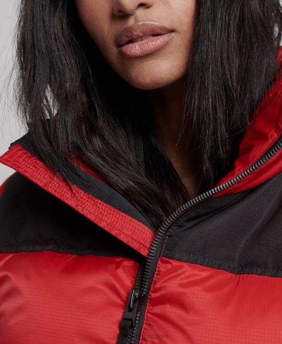 Superdry jachetă puffer cod sport îmbrăcăminte roșu femei JX0Z5524