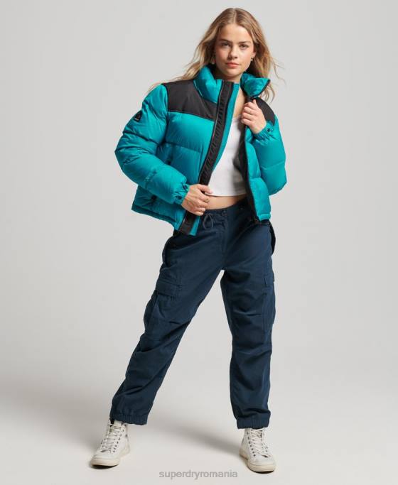 Superdry jachetă puffer cod sport îmbrăcăminte verde femei JX0Z5631