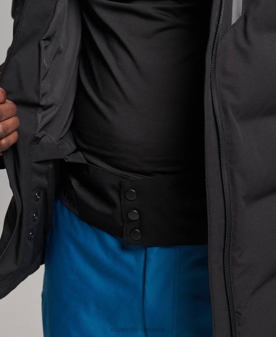 Superdry jachetă puffer ski radar pro îmbrăcăminte negru bărbați JX0Z1066