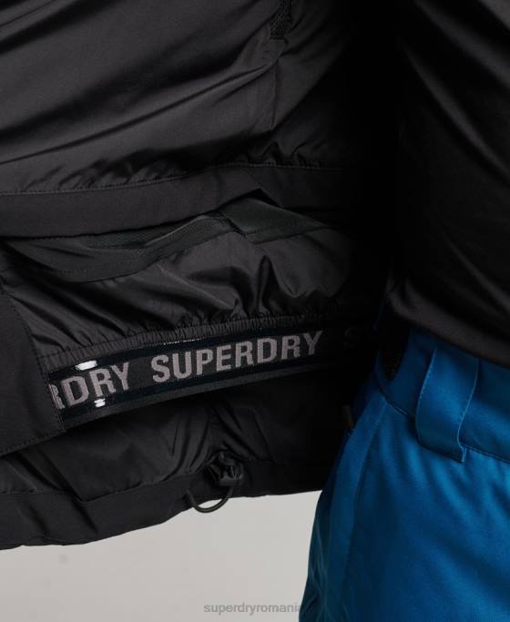 Superdry jachetă puffer ski radar pro îmbrăcăminte negru bărbați JX0Z1066