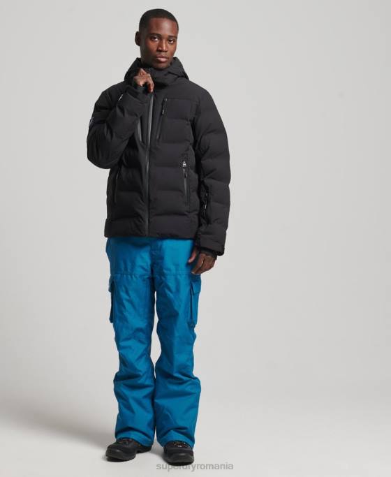Superdry jachetă puffer ski radar pro îmbrăcăminte negru bărbați JX0Z1066