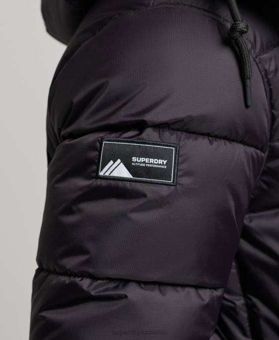 Superdry jachetă pufră cu paragate ripstop îmbrăcăminte negru bărbați JX0Z1076