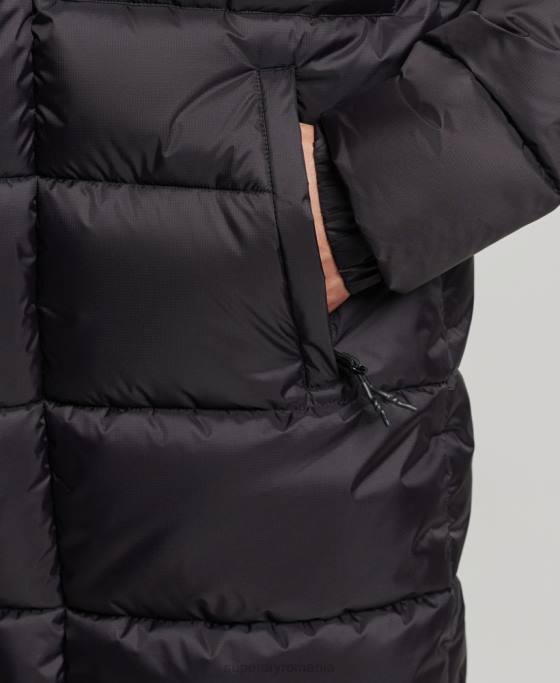 Superdry jachetă pufră cu paragate ripstop îmbrăcăminte negru bărbați JX0Z1076