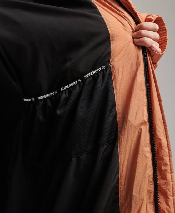Superdry jachetă pufră cu paragate ripstop îmbrăcăminte portocale femei JX0Z5506