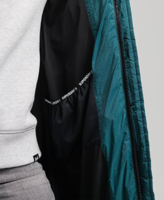 Superdry jachetă pufră cu paragate ripstop îmbrăcăminte verde femei JX0Z3603