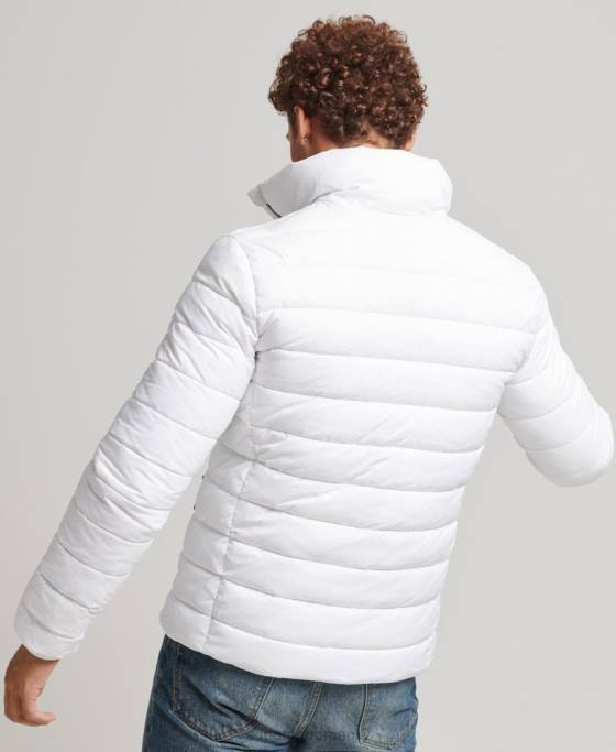 Superdry jachetă pufă cu logo clasic îmbrăcăminte alb bărbați JX0Z4695