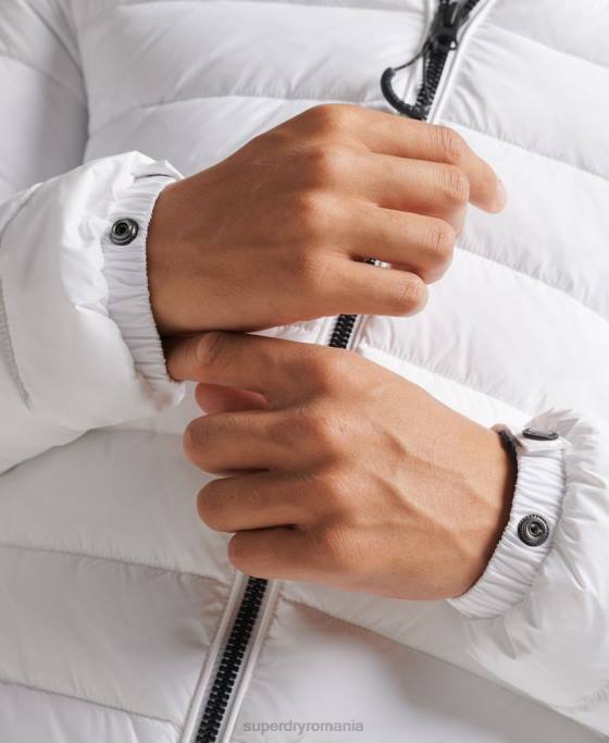Superdry jachetă pufă cu logo clasic îmbrăcăminte alb bărbați JX0Z4695