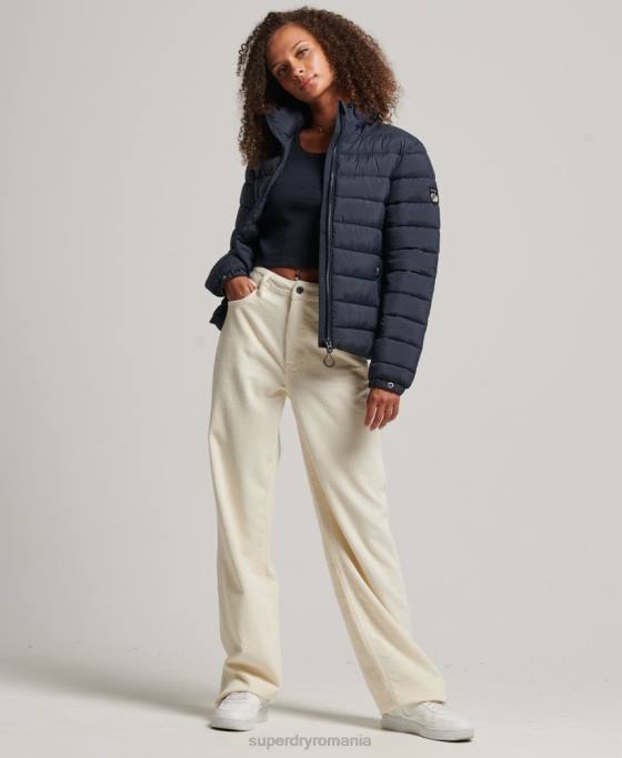 Superdry jachetă pufă cu logo clasic îmbrăcăminte marina femei JX0Z5486