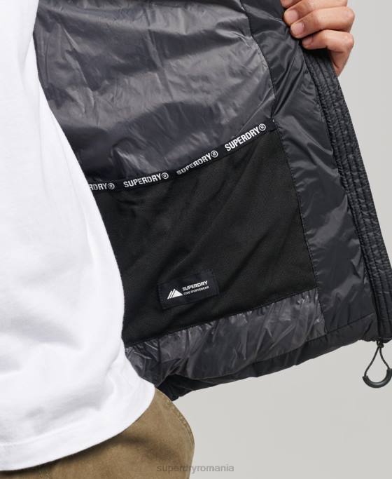 Superdry jachetă pufă cu logo clasic îmbrăcăminte negru bărbați JX0Z4633
