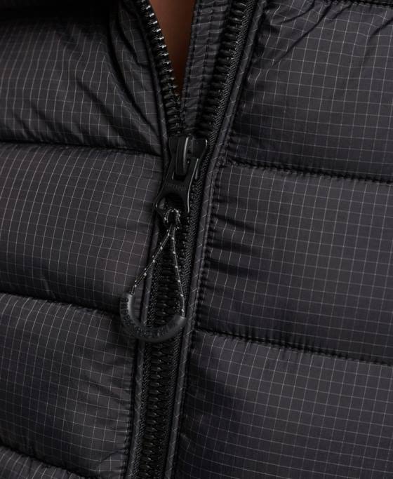 Superdry jachetă pufă cu logo clasic îmbrăcăminte negru femei JX0Z5418