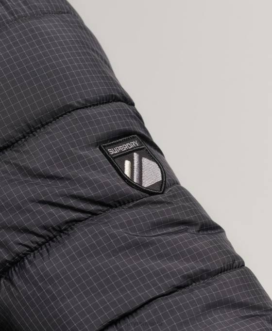 Superdry jachetă pufă cu logo clasic îmbrăcăminte negru femei JX0Z5418