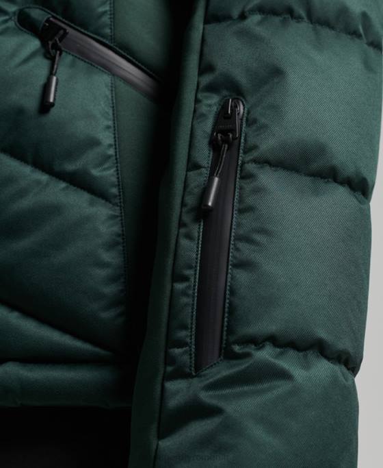 Superdry jachetă pufă de lux de zăpadă îmbrăcăminte verde femei JX0Z3680