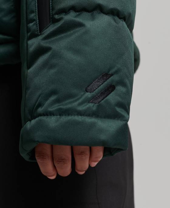 Superdry jachetă pufă de lux de zăpadă îmbrăcăminte verde femei JX0Z3680