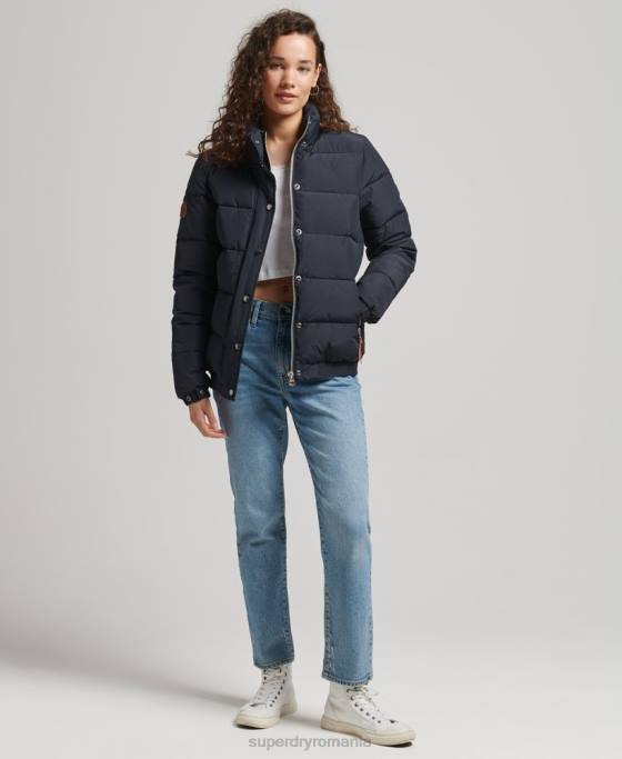 Superdry jachetă pufă de munte de epocă îmbrăcăminte marina femei JX0Z5441