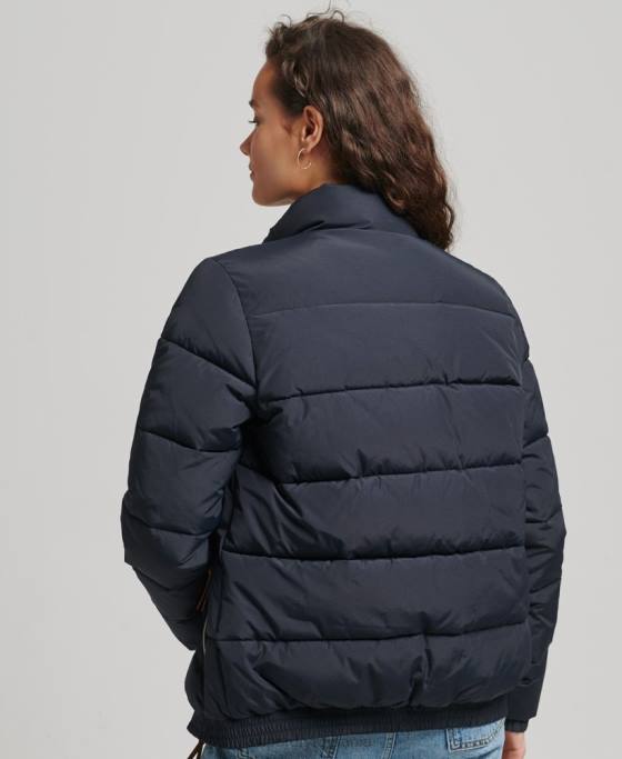 Superdry jachetă pufă de munte de epocă îmbrăcăminte marina femei JX0Z5441