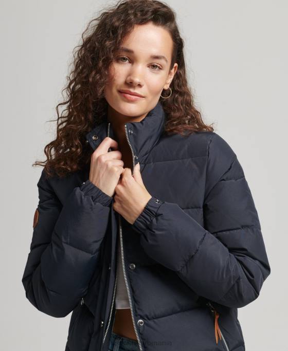 Superdry jachetă pufă de munte de epocă îmbrăcăminte marina femei JX0Z5441