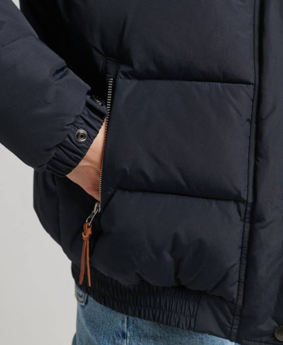 Superdry jachetă pufă de munte de epocă îmbrăcăminte marina femei JX0Z5441