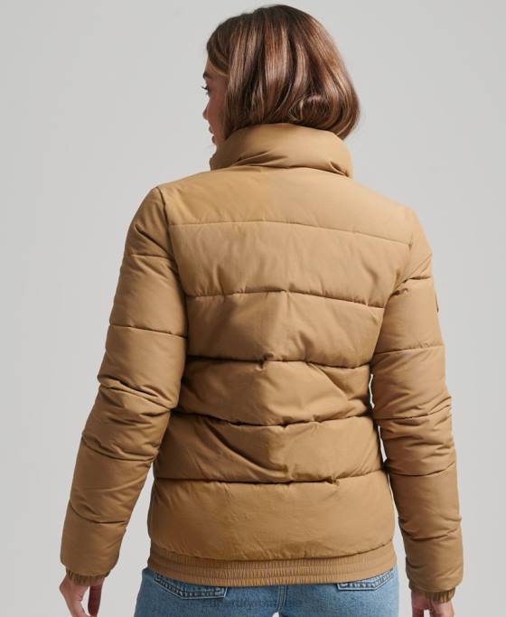 Superdry jachetă pufă de munte de epocă îmbrăcăminte maro femei JX0Z5495