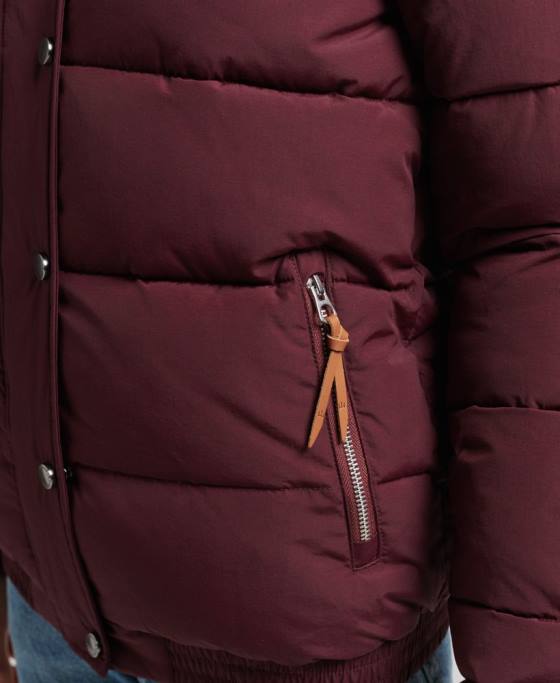 Superdry jachetă pufă de munte de epocă îmbrăcăminte roșu femei JX0Z3697