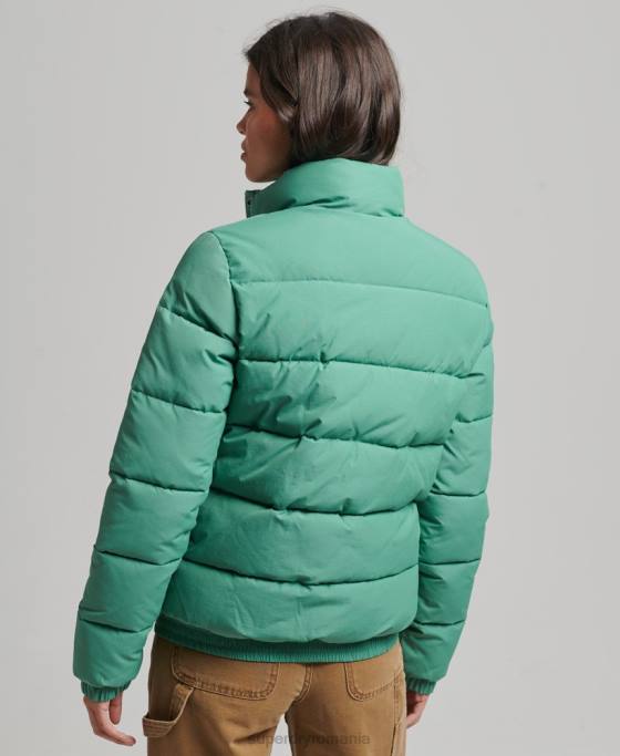 Superdry jachetă pufă de munte de epocă îmbrăcăminte verde femei JX0Z3608