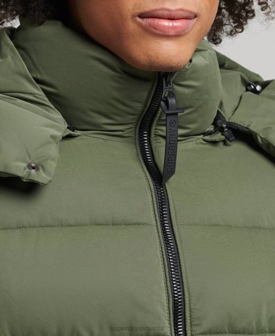 Superdry jachetă pufă de munte din microfibră îmbrăcăminte kaki bărbați JX0Z1114