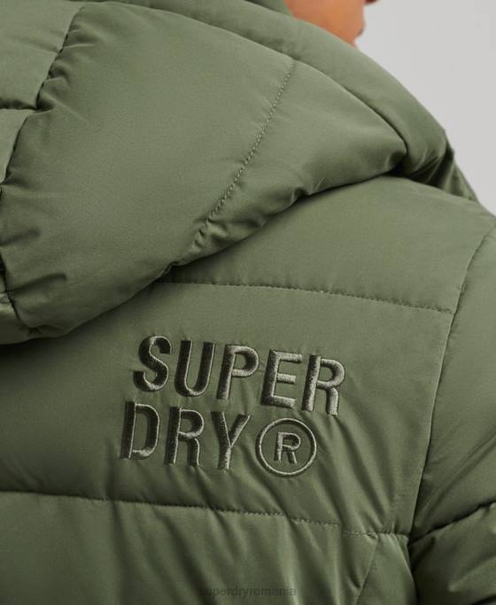Superdry jachetă pufă de munte din microfibră îmbrăcăminte kaki bărbați JX0Z1114