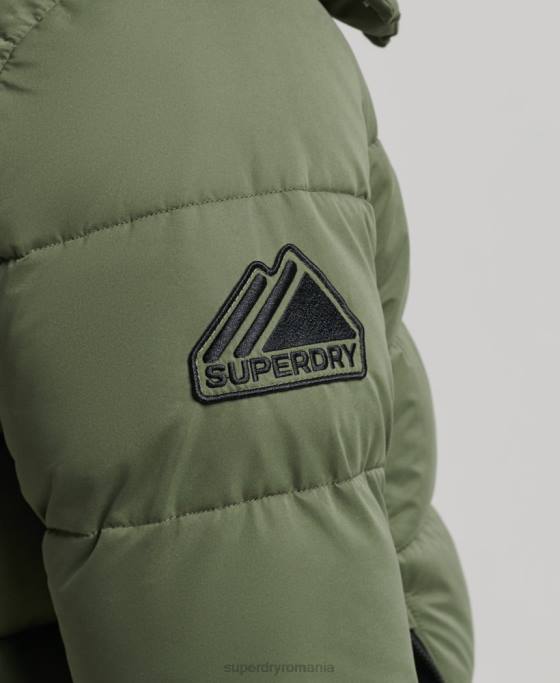 Superdry jachetă pufă de munte din microfibră îmbrăcăminte kaki bărbați JX0Z1114
