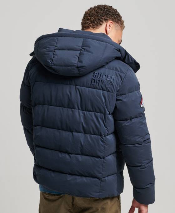 Superdry jachetă pufă de munte din microfibră îmbrăcăminte marina bărbați JX0Z1045
