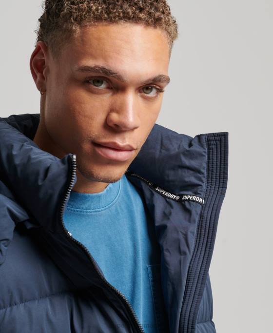 Superdry jachetă pufă de munte din microfibră îmbrăcăminte marina bărbați JX0Z1045
