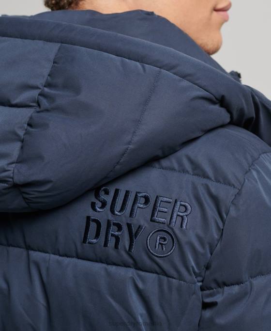 Superdry jachetă pufă de munte din microfibră îmbrăcăminte marina bărbați JX0Z1045